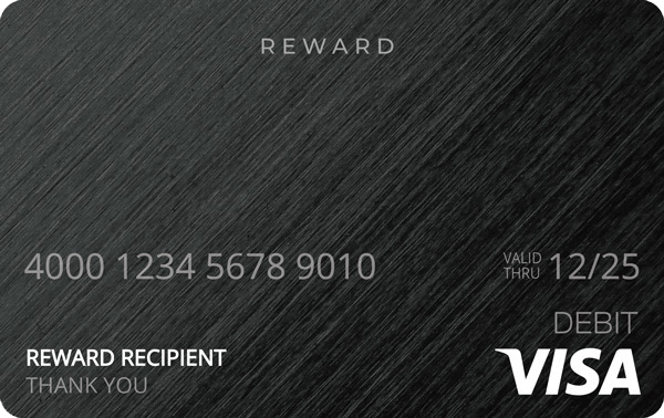Visa Prepaid gift card reward